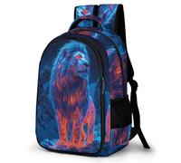 WECECE Zaino Scolastico Lion Pattern Ragazza 13-15 Anni Zaino per Computer Animal Motif Ragazzi Classe 8-10 Zainetto Impermeabile Moderno Gita Scolastica Viaggio Bookbag