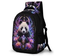 WECECE Zaino Scolastico Panda Scuola Media Studenti Borsa Scolastica Animal Panda 13 Anni Studentesse Cartella Scolastica Leggera, Backpack per Viaggio Gita e Uso Quotidiano