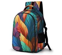 WECECE Zaino Scolastico Plant Leaf Scuole Medie per Bambini Borsa Scolastica Tropical Jungle Bambine 15 Anni Cartella Leggera Capiente, School Backpack per Lezioni Sport e Tempo Libero