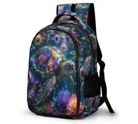 WECECE Zaino Scolastico Turtle Ragazza 8-10 Anni Zaino per Computer Sea Creature Ragazzi Classe 5 Zainetto Impermeabile Moderno Gita Scolastica Viaggio Bookbag