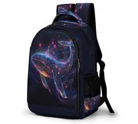 WECECE Zaino Scolastico Whale Bambino Classe 2 Zaino Scolastico Sea Creature Bambine Elementare Tema Porta del Frigorifero Cartella Scolastica Primaria, Daypack Gita Tempo Libero