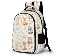 WECECE Zaino Scuola Animals Studenti 8 Anni Borsa Scuola Cute Little Animals Studentesse Classe 2-4 Cartella Scolastica per Lezioni, Book Bag per Lezioni Sport e Tempo Libero