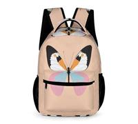 WECECE Zaino Scuola Butterfly Pattern Infanzia Elementare 13 Anni Borsa Scolastica 3D Classe 5 Bambino Daypack Bambina Tasca Frontale Pratica Libri Piccoli Oggetti Outdoor Tempo Libero