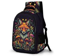 WECECE Zaino Scuola Fox Bambina 6-10 Anni Borsa Scolastica Marine Life Bambine Classe 1-3 Borsa Scuola per Studenti Durable Impermeabile Viaggio Uso Quotidiano Backpack
