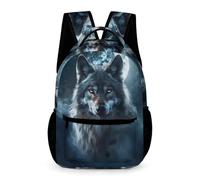WECECE Zaino Scuola Wolves Ragazzi Ragazze 8-12 Anni Borsa Scolastica Animal Wolf Classe 3-5 e Media 1-2 Studenti Cartella Impermeabile 43x32x15 cm per Scuola Media Viaggio Studio