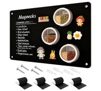 Weciau Lavagna Magnetica da Parete, 43 x 30 cm, Superficie Antigraffio, Autoadesiva, Senza Confini, Bacheca Magnetica per Ufficio, Cucina, Frigorifero(Nero)