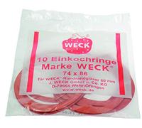 Weck 10074 - Guarnizioni per i vasetti con il diametro di 80 mm - Confezione da 10 pezzi