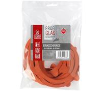 Weck 30 sacchetti di anelli in gomma, 94 x 108 mm, Ø 100 mm (guarnizioni in gomma, barattoli) 76135, arancione