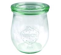 Weck 3918790 Vasetti a Forma di Tulipano, 220 Ml, 12 Pezzi, Coperchio Diámetro 60 Mm, 58307