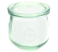 Weck 3918791 Bicchieri a Forma di Tulipano, 370 Ml, 6 Pezzi, Graffette + Gomma