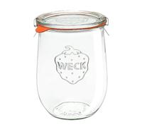 Weck 6 barattoli per Conserve, a Forma di Tulipano, RR100, con Accessori a Scelta, in Scatola Originale (con Coperchio in Vetro)