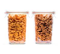 WECK 743 Barattolo per pasta madre - Lievito madre con bocca larga - Adatto per inscatolamento e conservazione - 2 barattoli per pasta madre con