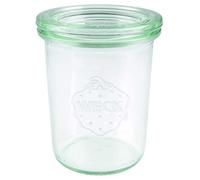Weck 760 Barattolo 160 ml Alta qualità, con Coperchio Conserve Resistente al Calore microonde Adatto al Forno Vetro con Bordo Rotondo, 12 Pezzi, Trasparente