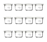 Weck, Barattoli in vetro, mini vasetti con coperchio, 80 ml, 1 set/12 pezzi