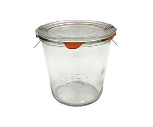 WECK Barattolo Weck da 580 ml con coperchio da 100 mm, guarnizioni e clip incluse