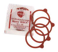 WECK Guarnizione di Jar, Gomma Naturale, Arancione, 1 x 1 x 1 cm, 10 unità