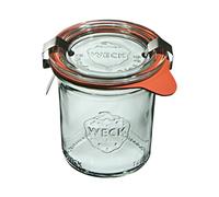 Weck Mini bicchiere da 140 ml, 12 pezzi, vetro con coperchio, guarnizione e 2 chiusure, per conserve di succhi di frutta, conservazione ermetica di ingredienti secchi