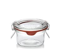 Weck Rim Mini - Vasetto Rotondo con Coperchio, Vetro, Transparente, 50 ml, Confezione da 12