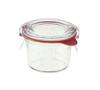 Weck Rim Mini - Vasetto Rotondo con Coperchio, Vetro, Transparente, 80 ml, Confezione da 12