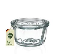 Weck RR100 - Set di 6 Bicchierini da 280 ml, in Confezione Originale Trasparente