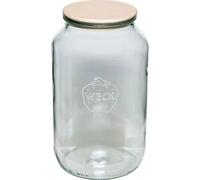 Weck Rundrandglas 3l con Holz- deckel Trinkglas Holz 121452