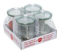 Weck Rundrandglas Tulpe 1.0l 4er Pack 4T-745