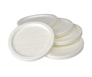 Weck vasetto 5 pezzi Keep Fresh plastica coperchi, confezione da 5 (Small = 2 3/8," 60 mm) Compatibile con i modelli 080, 755, 760, 761, 762, 763, 764, 766, 902, 905, 975, 995