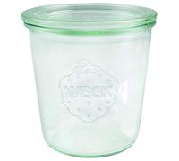Weck 742 Barattolo 500 ml Alta qualità, con Coperchio Conserve Resistente al Calore microonde Adatto al Forno Vetro con Bordo Rotondo, 6 Pezzi, Trasparente