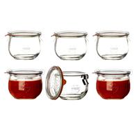 Weck Vasetto Tulipano 580 ml con Coperchio da 100 mm, Completi di Guarnizione e