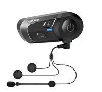 WeClear L1 Casco Moto Auricolari Bluetooth, Cuffie Bluetooth V5.3, Impermeabile IP67 con Altoparlanti Audio HD, Cancellazione del Rumore, Connettività a Doppio Dispositivo/Ricarica Rapida, Singola
