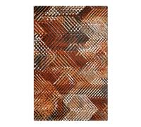 Wecon Home Esprit - Tappeto moderno a pelo corto, per soggiorno, camera da letto e cameretta dei bambini, modello Vario (133 x 200 cm, colore: Terracotta marrone)