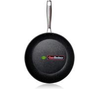 WECOOK! Ecochef Titanio Padella Induzione 28cm, Antiaderente QUANTANIUM 5 Strati, senza PFOA, Alluminio Forgiato, 4mm di Spessore, Vitroceramica, Gas, Lavastoviglie