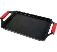 WECOOK! Ecostone Bistecchiera Induzione 37 X 25cm, Piastra per Grigliare, Alluminio Fuso, Antiaderente, senza PFOA, 5mm Spessore, Maniglie in Silicone, Vitroceramica, Gas, Forno