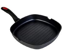 WECOOK! Ecostone Bistecchiera Ondulata Induzione 28 x 28 cm, Antiaderente XYLAN Plus Ecologico senza PFOA, Alluminio Forgiato, 4mm di Spessore, Vitroceramica, Gas, Lavastoviglie