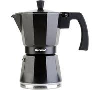 WECOOK! Luccia Caffettiera Italiana a Induzione in Alluminio, Moka Tradizionale, Espresso, 1-3 Tazze di caffè, Base in Acciaio Inossidabile, Valvola di Sicurezza, Vitroceramica, Gas, Elettrica