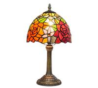 wecrejoni Lampada Tiffany Lampada in vetro colorato Splendida lampada da tavolo