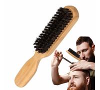 Wectirc Pettine da barba con setole di cinghiale, raddrizzatore per barba da uomo, spazzola per districare, lisciare, governare e modellare