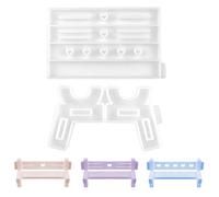 WEDAMOO 3D Stampi in Silicone, Stampo in Silicone per Panchine da Parco, DIY Silicone per Stampi Mini Panchina del parco, Lunga Panca Stampi per Gesso per Colata per La Decorazione Della Casa