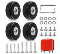 WEDAMOO 4 Pezzi Ruote di Ricambio per Valigie 50 x 18 mm Ruote Trolley Ricambio