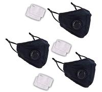 Weddecor 1 PC Riutilizzabile Lavabile Traspirante Bandana Tessuto Cotone Viso Maschere Con Carbone Attivo Filtro Unisex Mouth- Muffola Respiratore Protezione Da Polvere Polline Cucciolo Forfora per