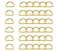 WedDecor 45mm Argento No Saldati Metallo D Anello Elementi di Fissaggio Fibbia per Regolabile Chiusura Fettuccia Cinghia, Arti e Mestieri,Cucciolo Collari,Riparazione Sacchetti, 10pcs - Dorato, 25mm