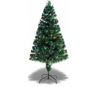 WedDecor Albero di Natale artificiale in fibra ottica da 1,2 m, con luci LED che cambiano colore, albero di Natale pre-illuminato da tavolo per accoglienti case, salotti e feste natalizie in famiglia