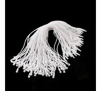 Weddecor Cotone Appendere Etichetta con Proiettile Molletta Corda Cavo Blocco per Garantire Etichette Prezzo Etichette Al Dettaglio Abbigliamento Moda Apparels Pacchetti Regalo,20cm,100pcs