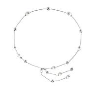 WedDecor da Donna Perla Strass Brillantini Girovita Pendente Cintura a Catena Accessori Alla Moda per Casual, Formale e Western Set - Oro - Argento