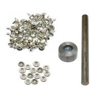 Weddecor Diamante Rivetti 7mm Con Kit Attrezzi Per Leathercraft Borse DIY