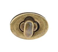 WedDecor Forma ovale Twist n Turn Clasp Lock fibbia chiusura di ricambio chiusura chiusura borsa in pelle, borsa, arte e artigianato, progetti fai da te, bronzo, 22 mm x 28 mm, 1pc