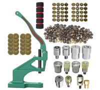 Weddecor Kit Macchina Per Rivetti E Occhielli In Pelle Con Matrici, Verde