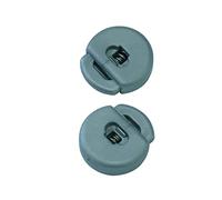 WedDecor Nero Plastica Corda di Blocco Stopper con Zip Pull Terminali per Abbigliamento, Cordoncino, Abbigliamento Sportivo, Zaino, 10 Pezzi - Design-12, 10pcs