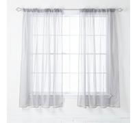 Weddecor Pannelli Tende Voile Lucy 2 Pz Griglia Slot Top Semi-trasp.