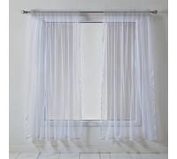 Weddecor Pannelli Tende Voile Lucy 2 Pz Griglia Slot Top Semi-trasp.